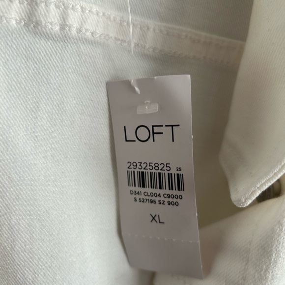 NWT Loft White Denim/Jean Jacket. XL - Picture 3 of 5